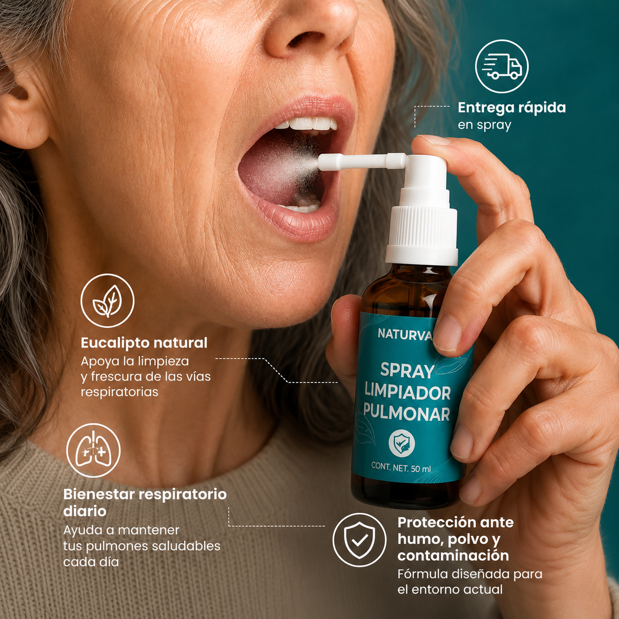 Spray limpiador de pulmons Naturva