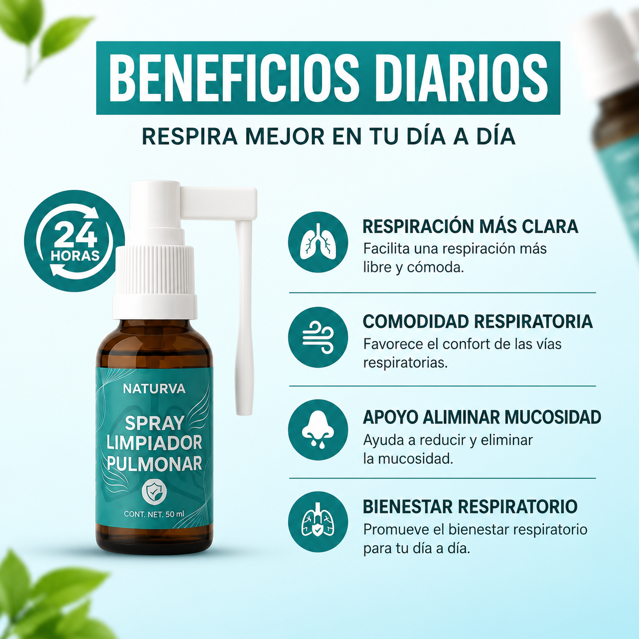Spray limpiador de pulmons Naturva