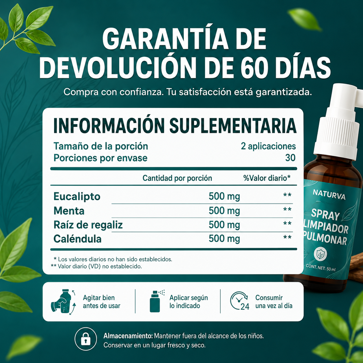 Spray limpiador de pulmons Naturva
