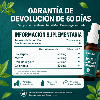 Spray limpiador de pulmons Naturva